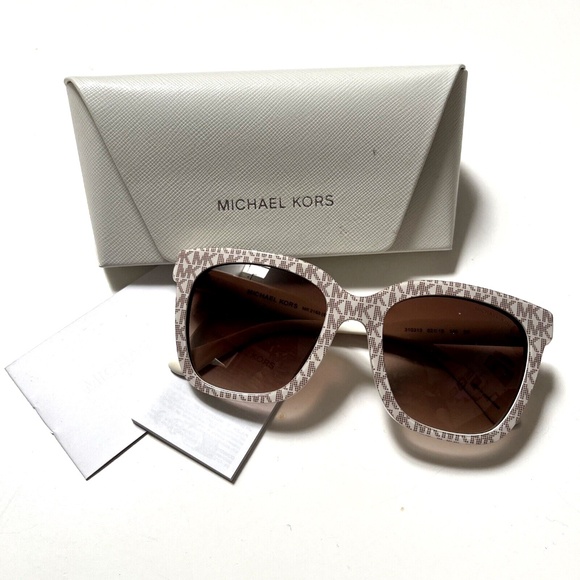 New in Case Original Michael Kors San Marino Sunglasses MK2163 Signature Vanilla - Picture 3 of 10
